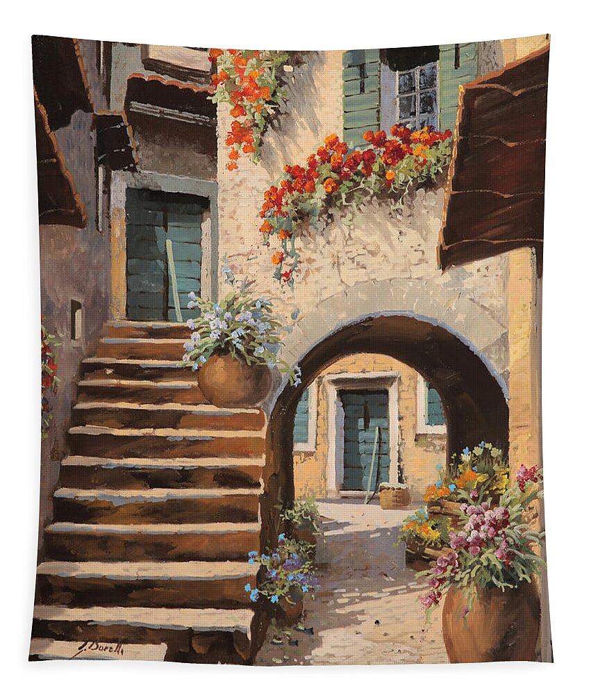 Arch Tapestry featuring the painting La Porta Dopo L'arco by Guido Borelli