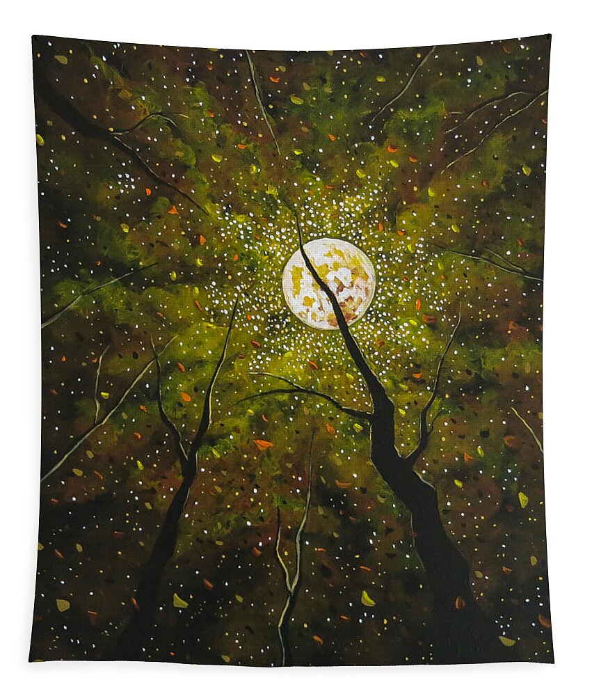 Trees Tapestry featuring the painting Lady Starlight by Joel Tesch