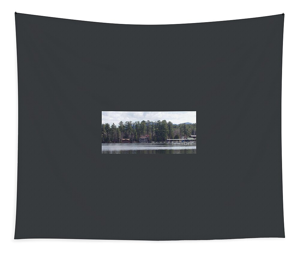 Lake Placid Summer House Tapestry featuring the photograph Lake Placid Summer House by John Telfer