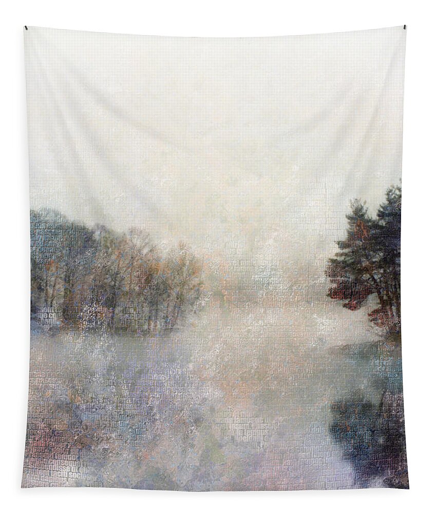 Trees Tapestry featuring the digital art Lakeside Vertical by Bruce Rolff