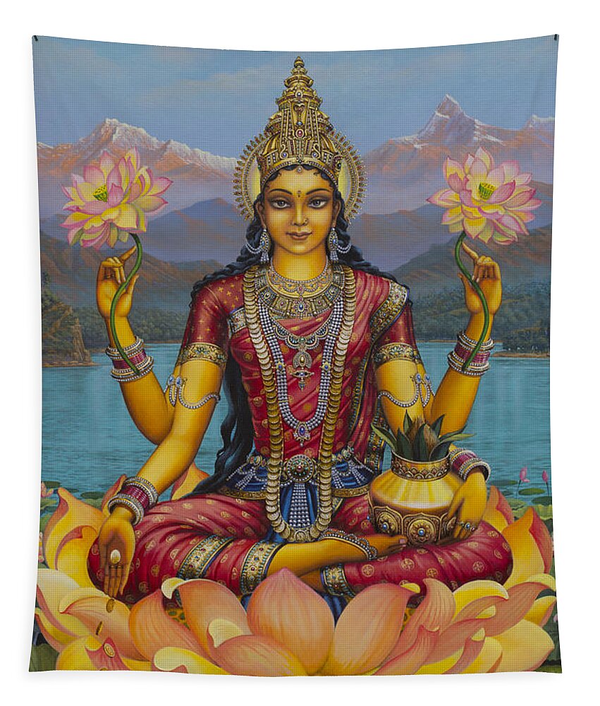 Lakshmi Devi Tapestry by Vrindavan Das - Fine Art America