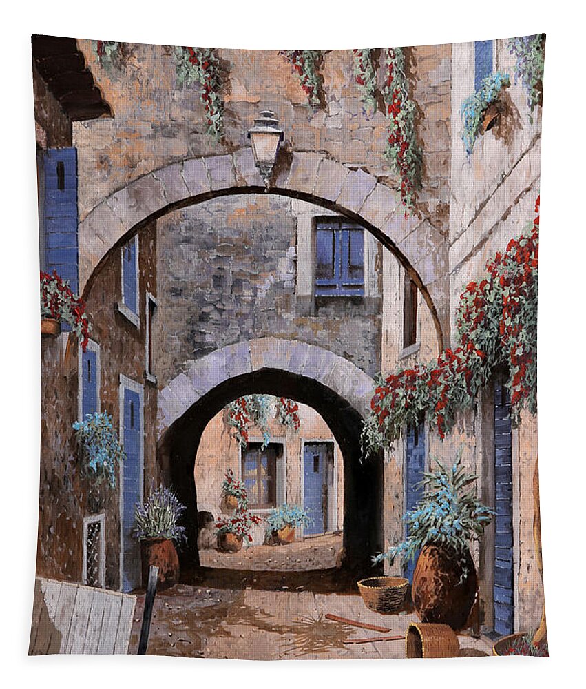 Devil Tapestry featuring the painting L'arco Del Diavolo by Guido Borelli