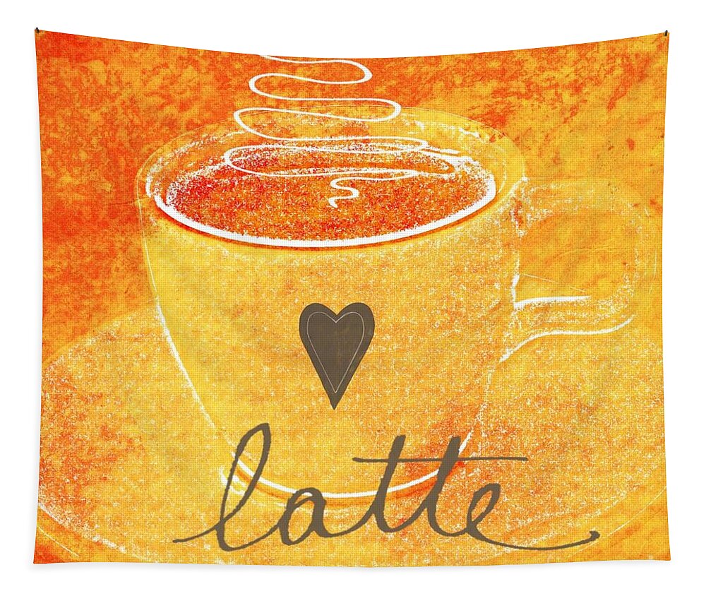 Latte Tapestry featuring the mixed media Latte by Linda Woods