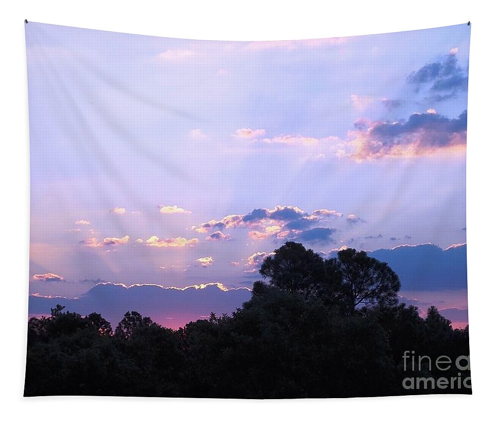 Postcard Tapestry featuring the digital art Lavender Sunrise by Matthew Seufer