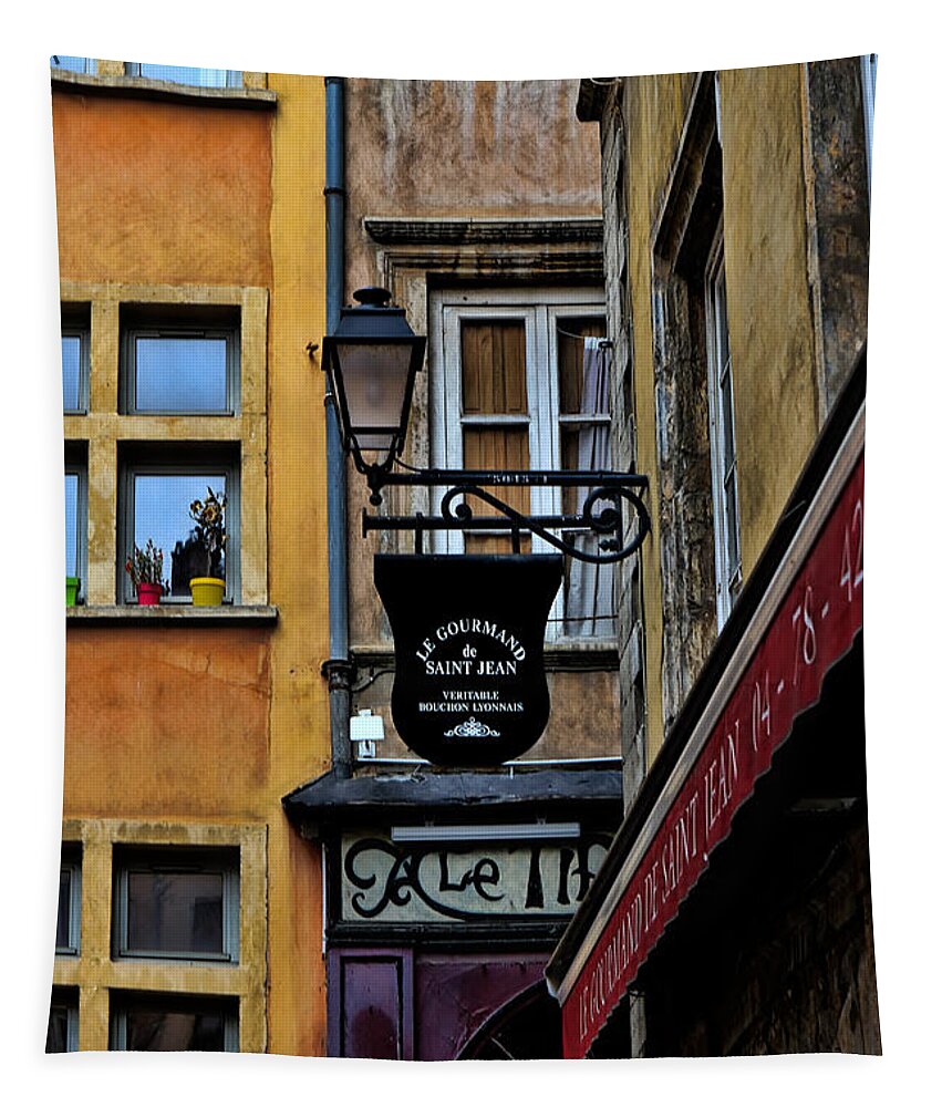 Archieture Tapestry featuring the photograph Le Gourmand Saint Jean-Lyon France by Tom Prendergast