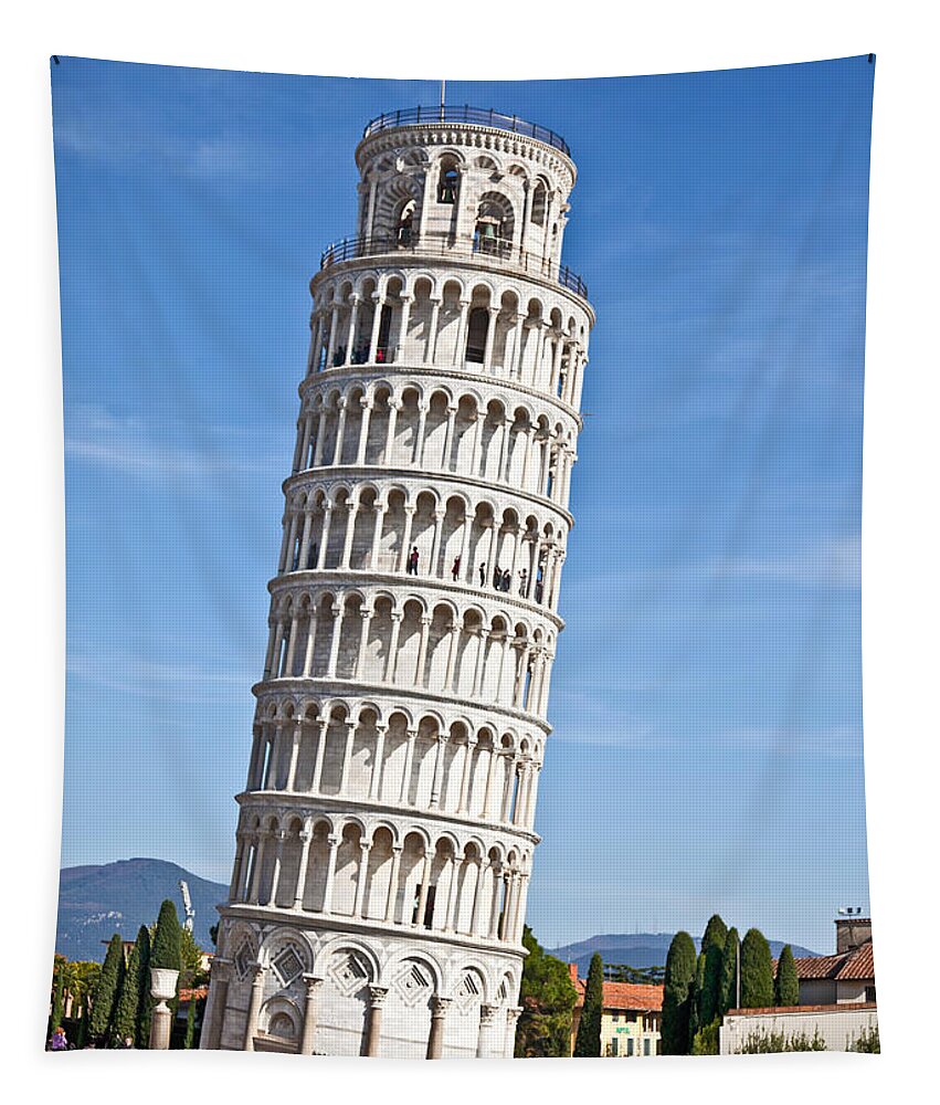 Leaning Tower Of Pisa Tapestry featuring the photograph Leaning Tower of Pisa by Liz Leyden
