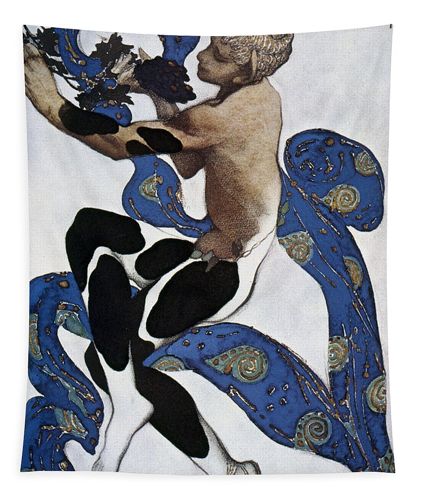 1912 Tapestry featuring the drawing Leon Bakst Faune by Granger
