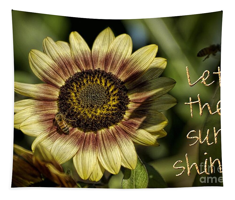 Gold Tapestry featuring the photograph Let the Sun Shine by Peggy Hughes