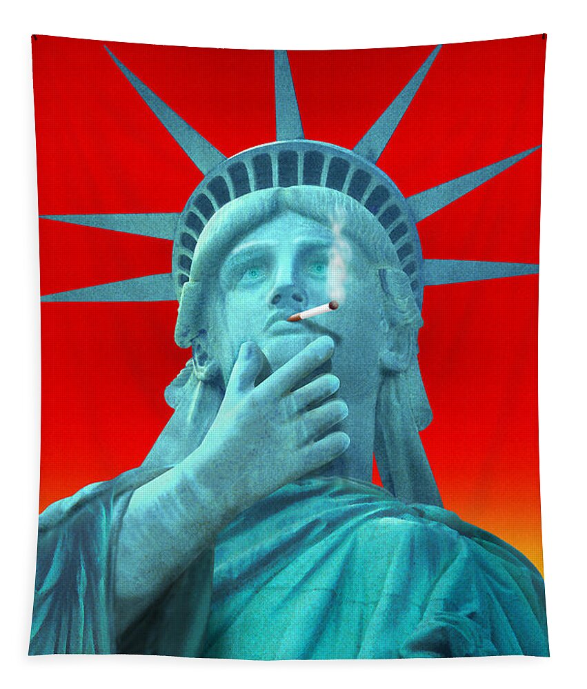 Pop Art Tapestry featuring the photograph Liberated Lady - Special by Mike McGlothlen