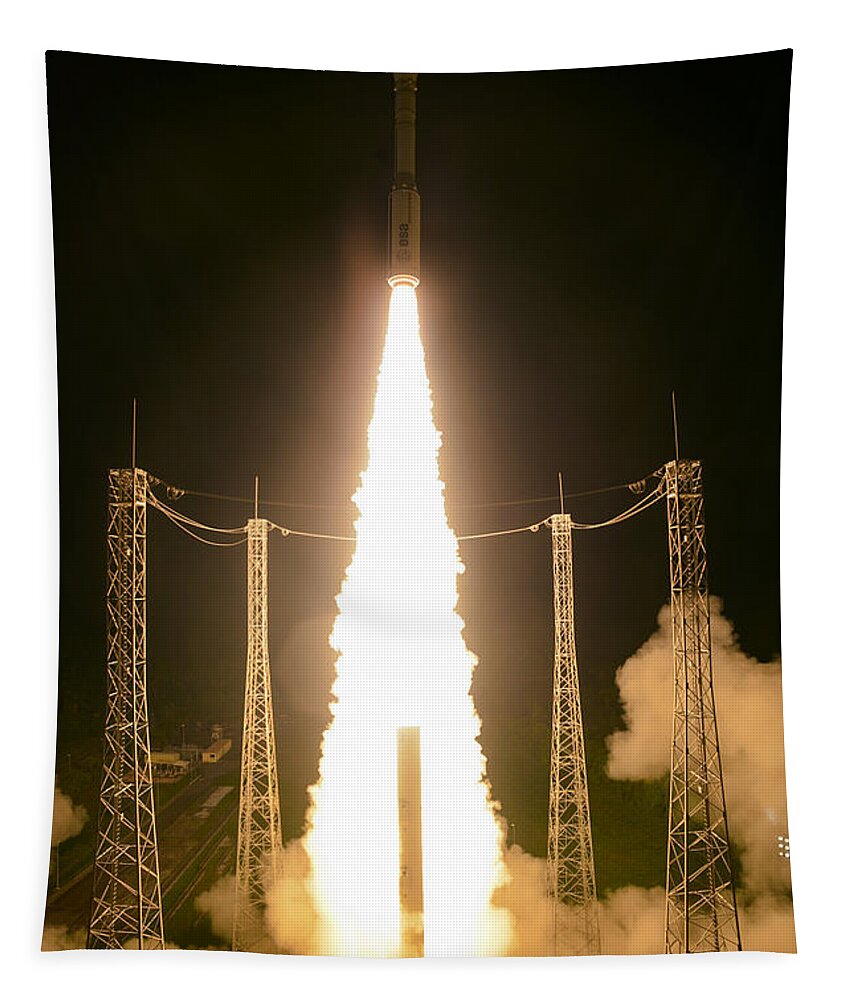 Science Tapestry featuring the photograph Liftoff Of Vega Vv06 With Lisa by Science Source