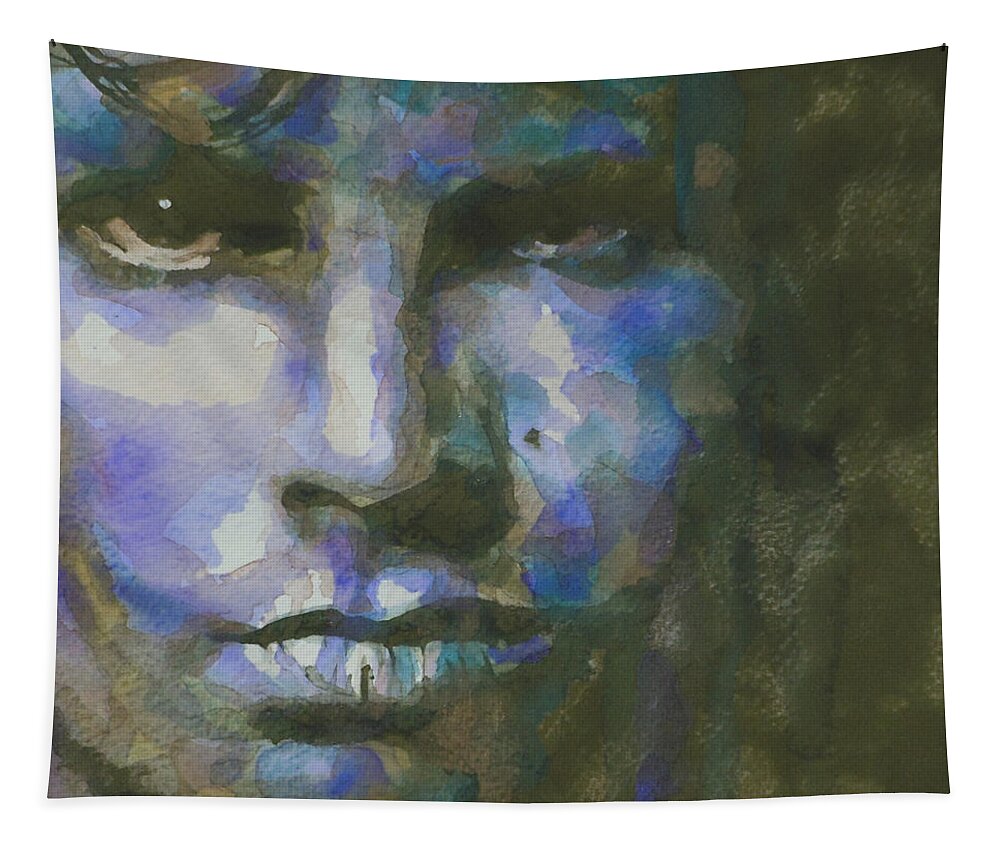 Jim Morrison Tapestry featuring the painting Light My Fire by Paul Lovering