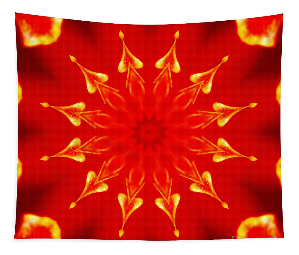 Light Tapestry featuring the digital art Light On A Tulip 2 by Wendy Wilton