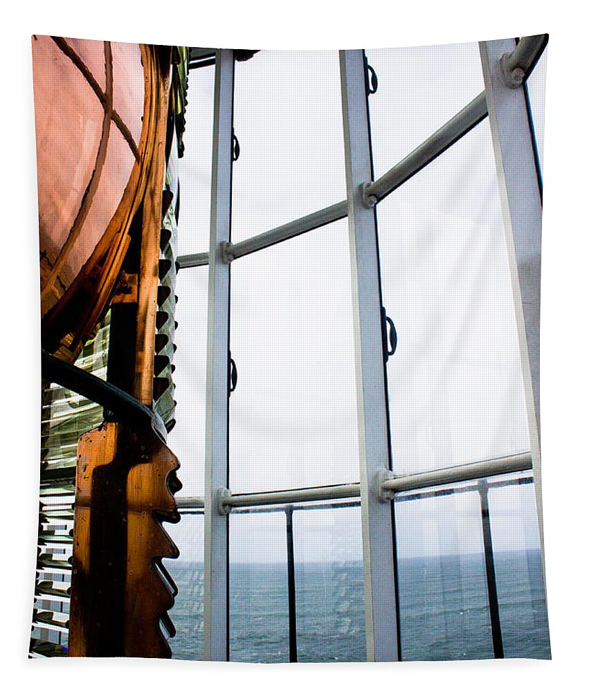 Lighthouse Tapestry featuring the photograph Lighthouse Lens by John Daly