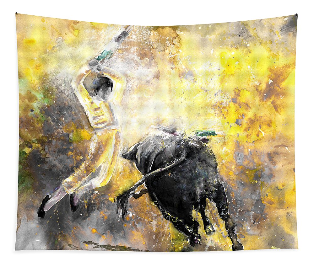 Animals Tapestry featuring the painting Lightning Strikes bis by Miki De Goodaboom