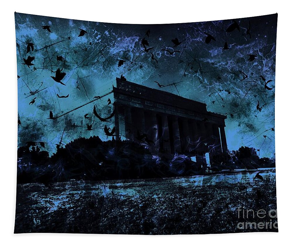 Lincoln Memorial Tapestry featuring the digital art Lincoln Memorial by Marina McLain