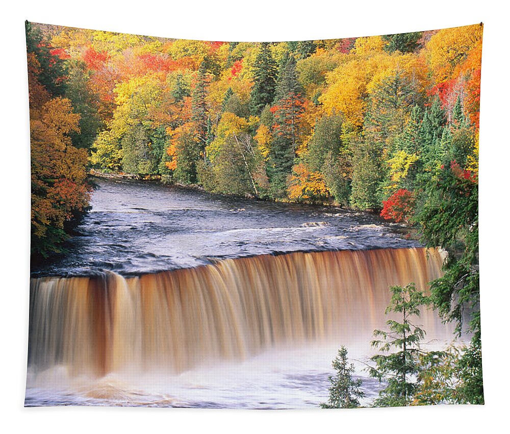 Autumn Tapestry featuring the photograph Little Niagara In Autumn by Joseph Sohm