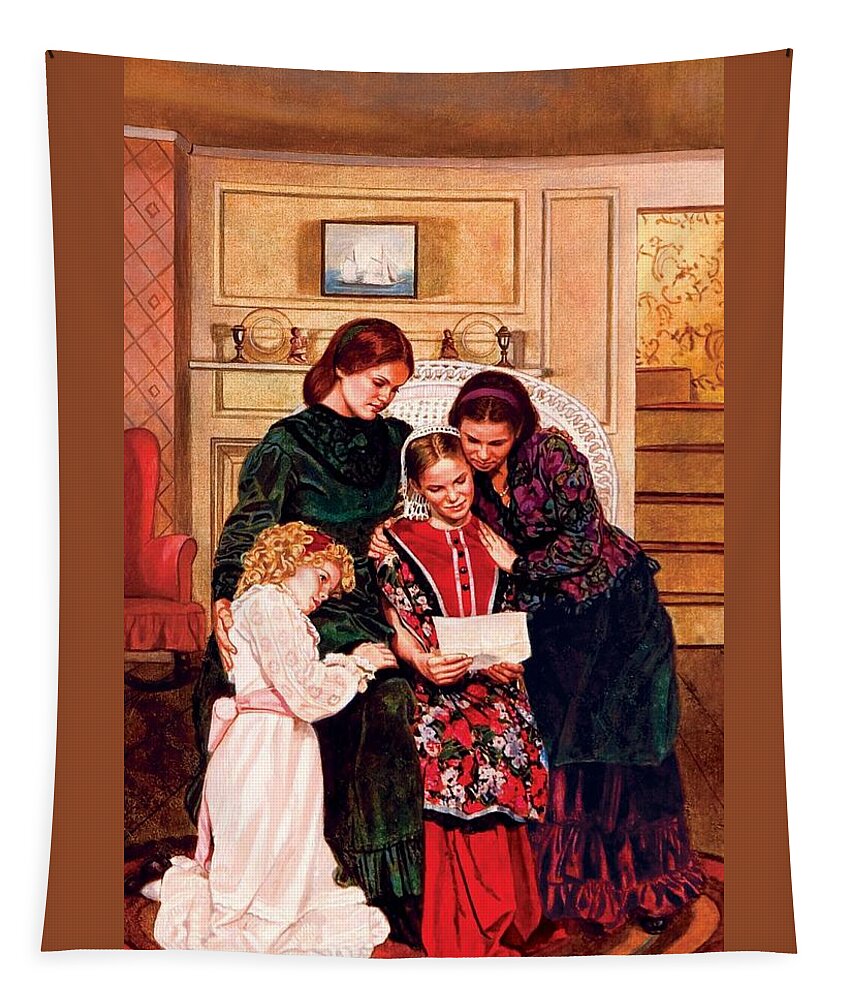 Whelan Art Tapestry featuring the painting Little Women by Patrick Whelan
