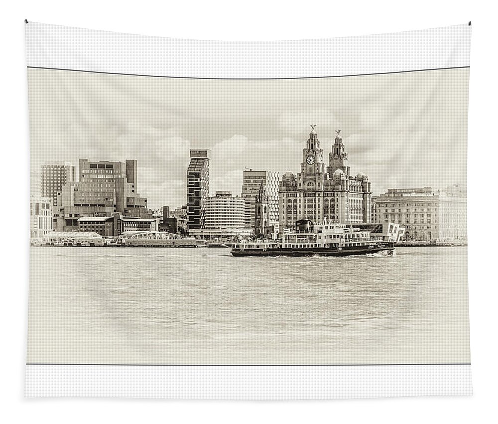Liverpool Museum Tapestry featuring the photograph Liverpool Ferry by Spikey Mouse Photography