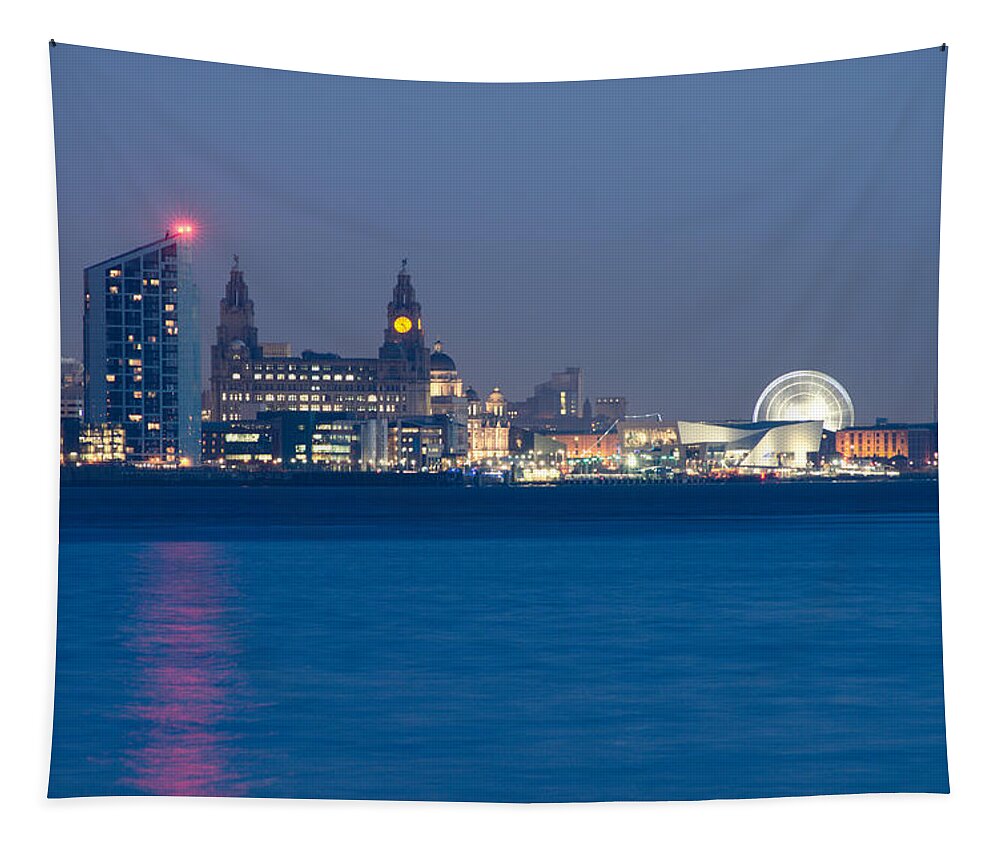 3 Graces Tapestry featuring the photograph Liverpool Waterfront by Spikey Mouse Photography