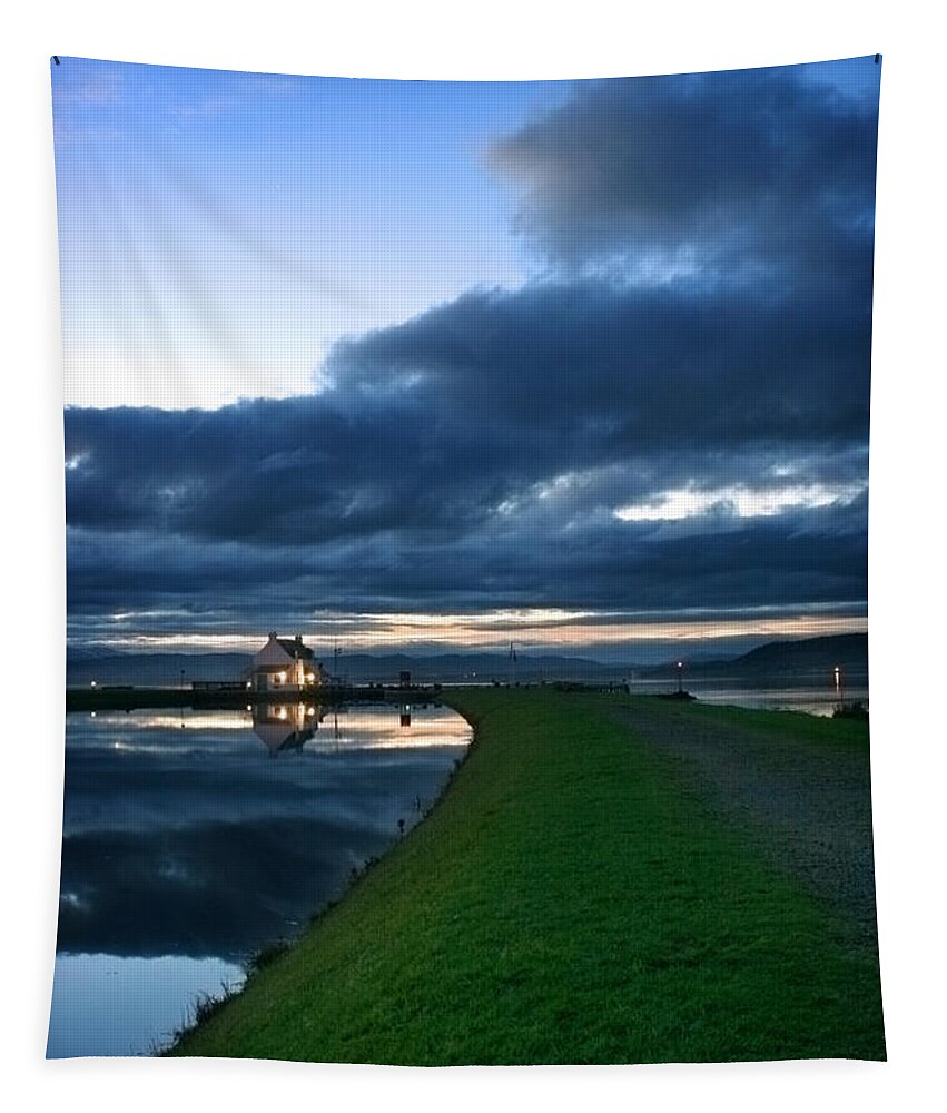 Caledonian Tapestry featuring the photograph Lock House by Joe Macrae