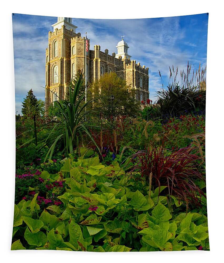 Logan Temple Tapestry featuring the photograph Logan Temple by David Andersen