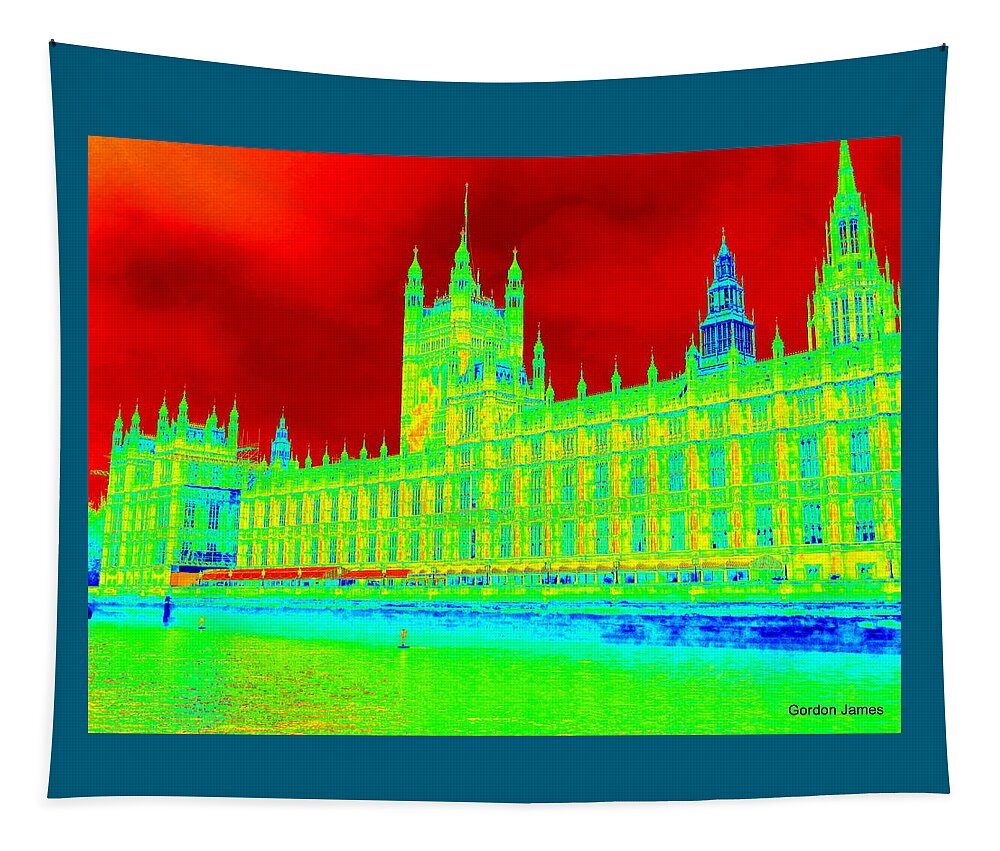 Landscape Tapestry featuring the photograph London Icon 4 by Gordon James