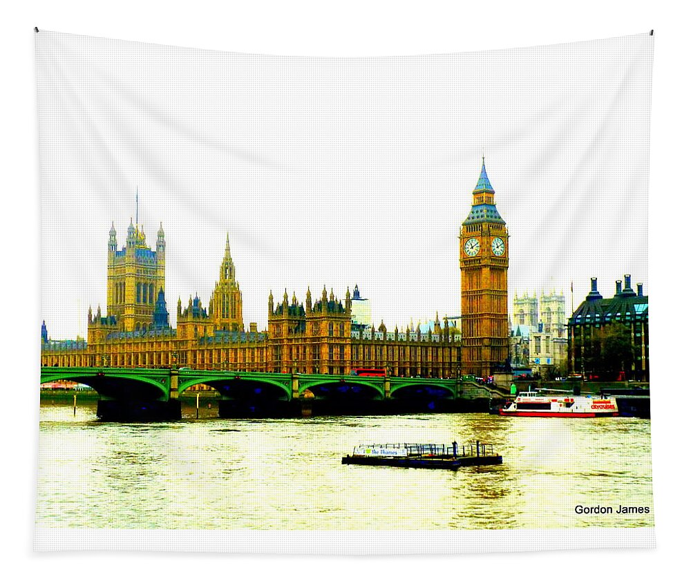 Landscape Tapestry featuring the photograph London Icon 7 by Gordon James