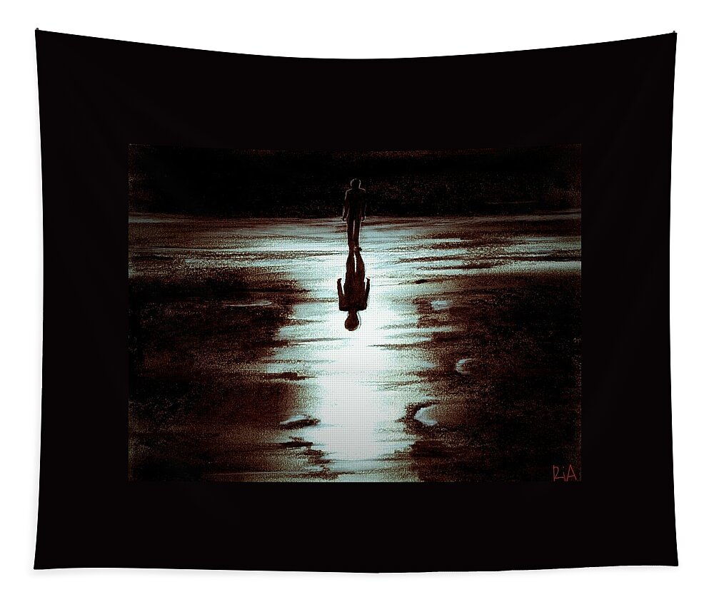 Man Tapestry featuring the photograph Loner by Artist RiA