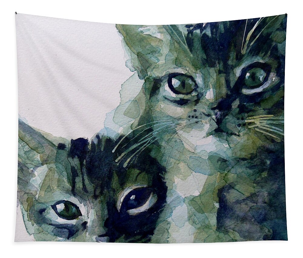 Cats Tapestry featuring the painting Looking For A Home by Paul Lovering