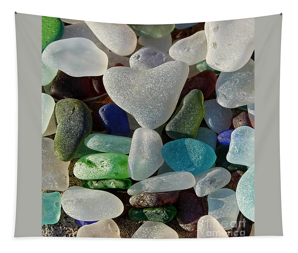 Sea Glass Tapestry featuring the photograph Lost Heart Found by Barbara McMahon
