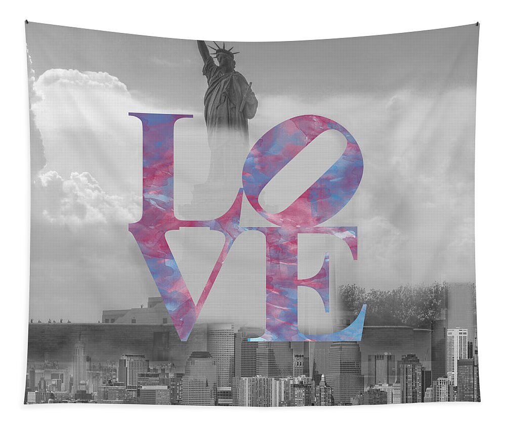 Love Tapestry featuring the digital art Love - New York City by Becca Buecher