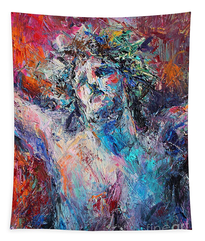 Jesus Painting Tapestry featuring the painting Love by Svetlana Novikova
