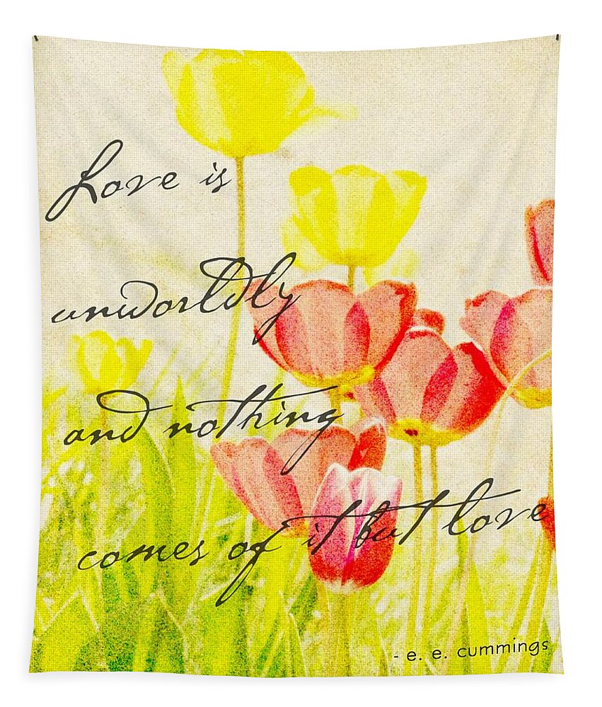 Love Words Tapestry featuring the digital art Love Words by Kae Cheatham