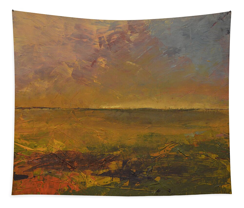 Landscape Tapestry featuring the painting Lovely Day by Linda Bailey