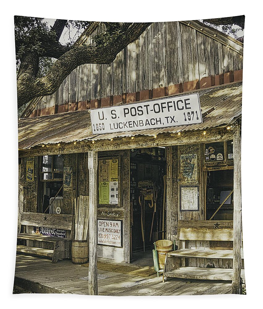 Luckenbach Tapestry featuring the photograph Luckenbach by Scott Norris