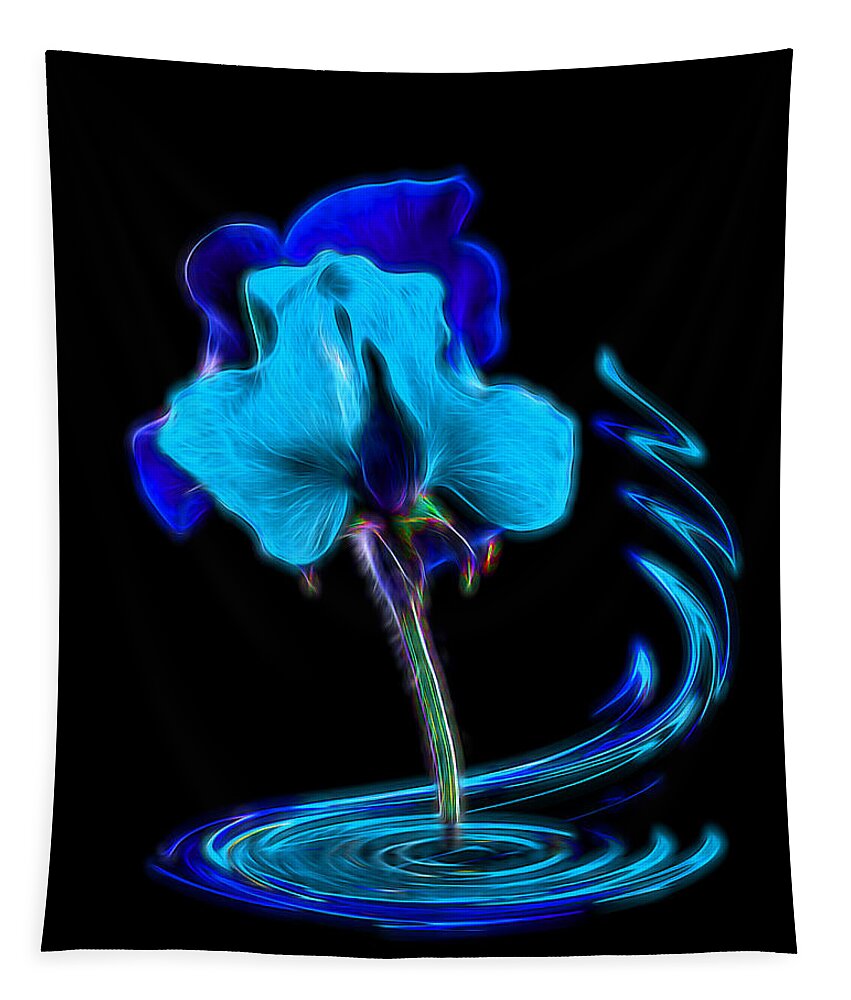 Turquoise Flowers Tapestry featuring the photograph Luminescence by Gill Billington