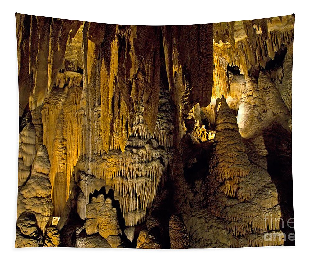 Geology Tapestry featuring the photograph Luray Caverns by Mark Newman