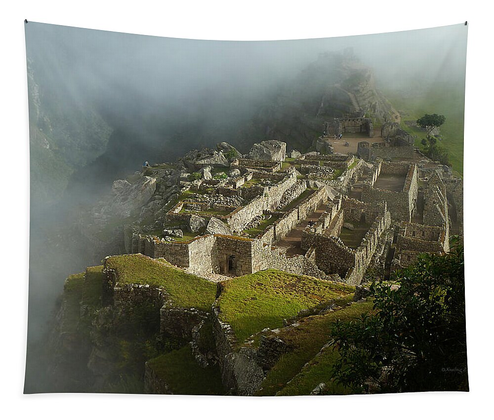 South America Tapestry featuring the photograph Machu Picchu Peru 2 by Xueling Zou