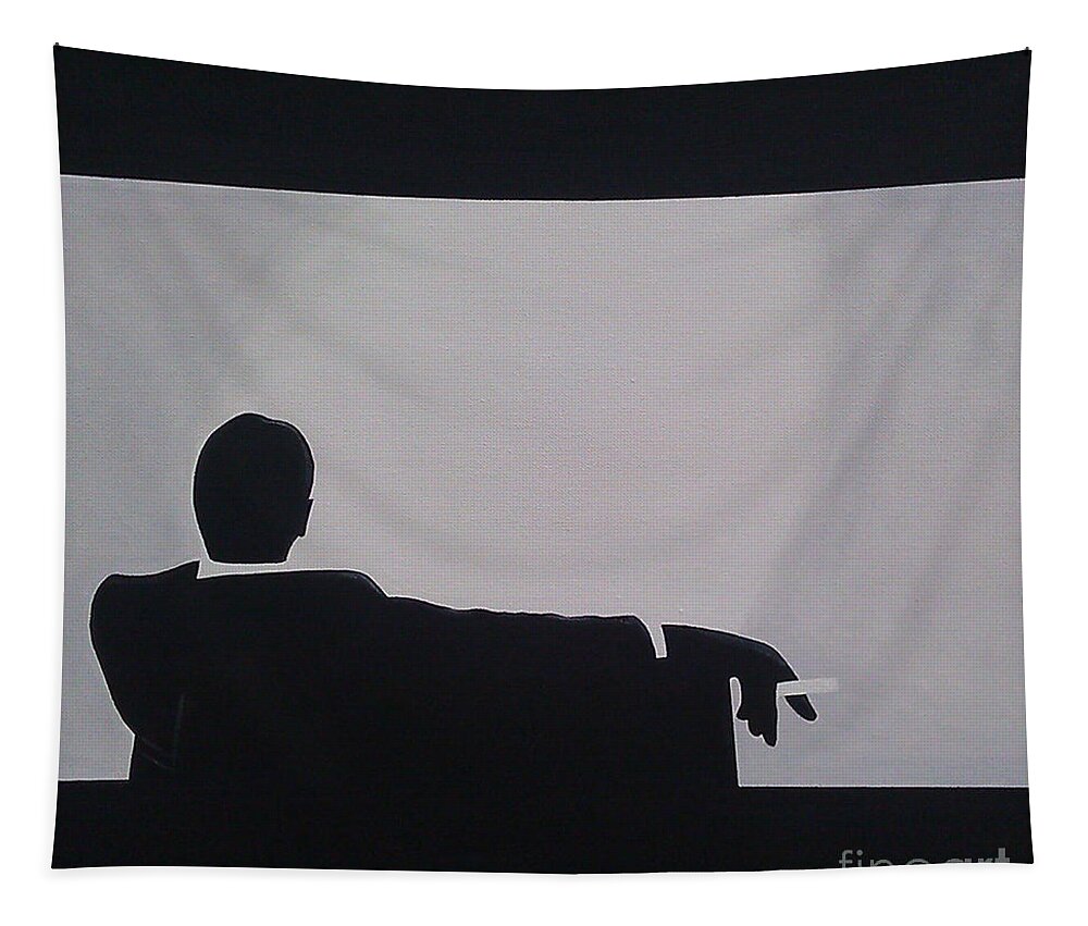 Artist Tapestry featuring the painting Mad Men in Silhouette by John Lyes