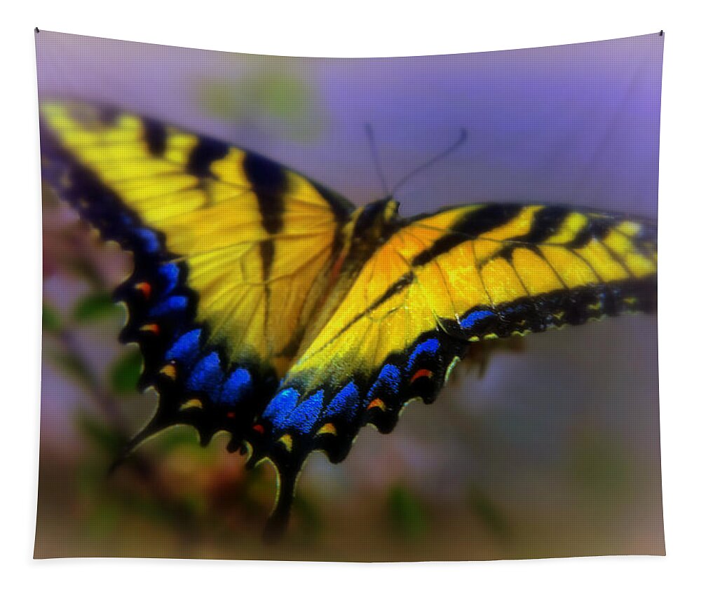 Butterflies Tapestry featuring the photograph MAGIC of FLIGHT by Karen Wiles