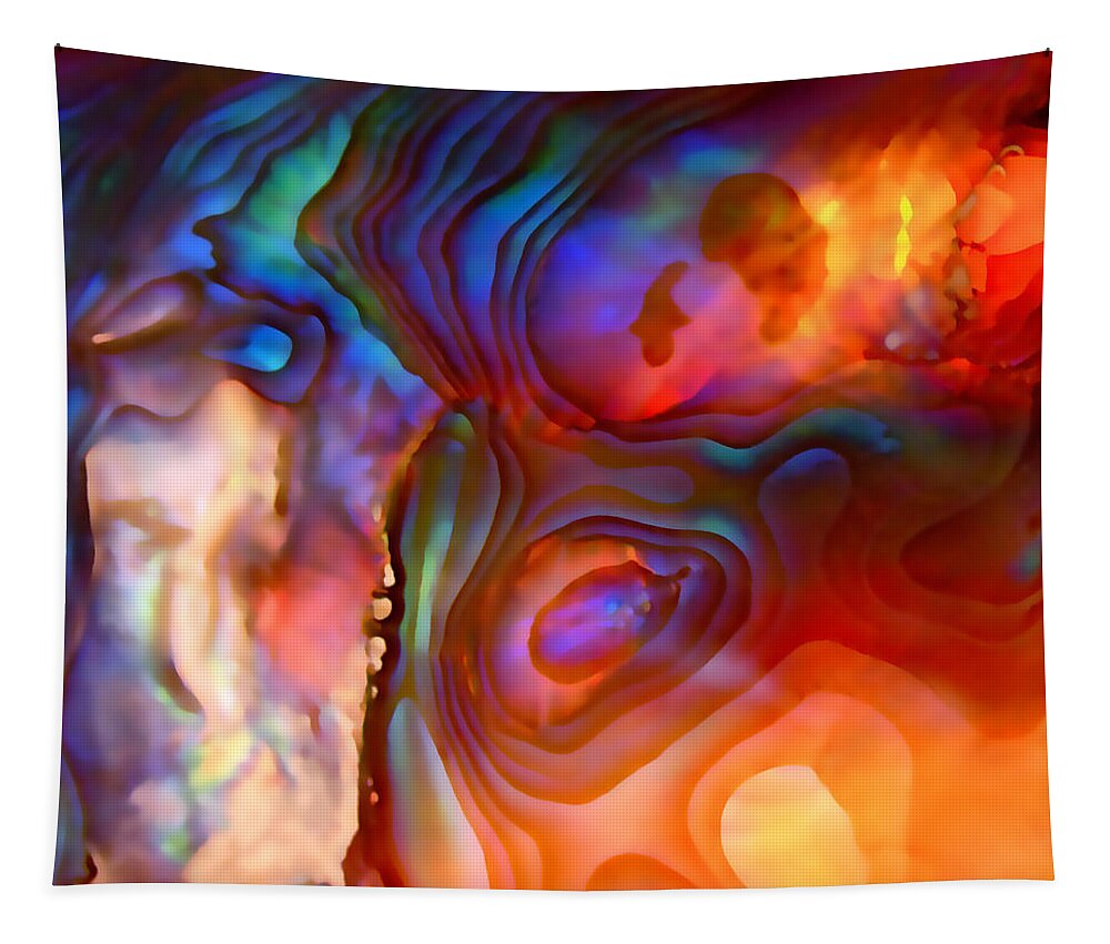 Abstract Tapestry featuring the photograph Magic Shell 2 by Rona Black