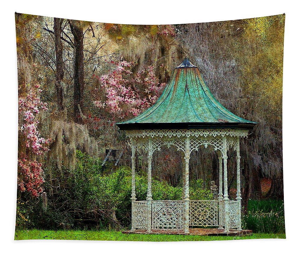 Throw Pillows Tapestry featuring the photograph Magnolia Garden Throw Pillow by Kathy Baccari
