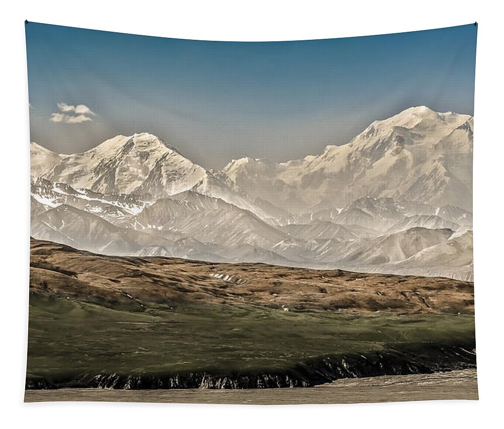 Penny Lisowski Tapestry featuring the photograph Majestic Mount McKinley by Penny Lisowski
