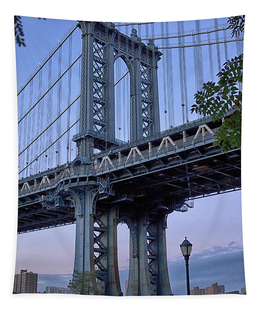 Bridge Tapestry featuring the photograph Manhattan Bridge by Eunice Gibb