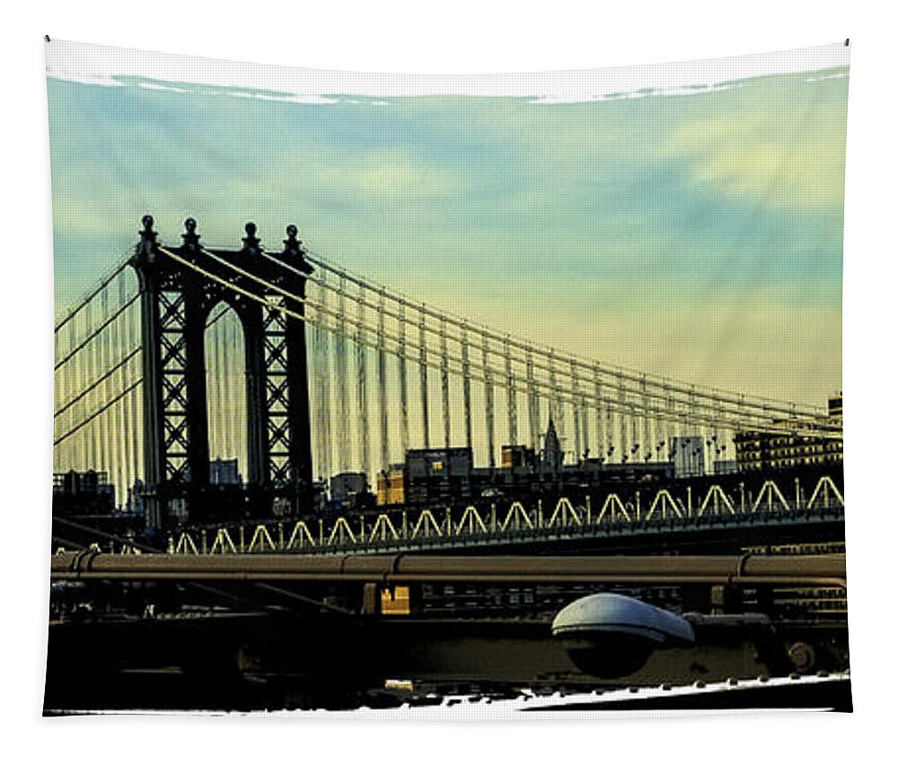 Manhattan Tapestry featuring the photograph Manhattan View by Madeline Ellis