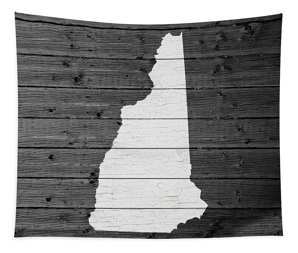 Map of Georgia State Outline White Distressed Paint on Reclaimed