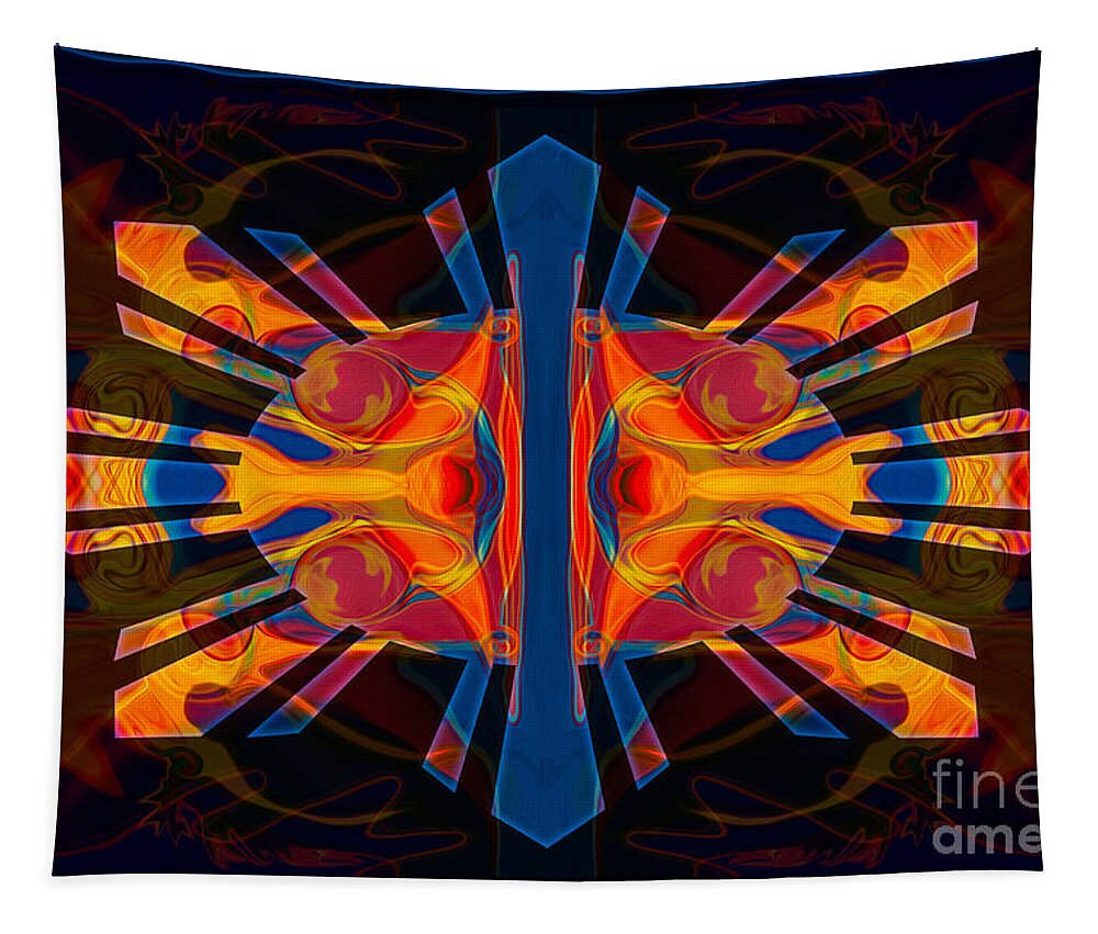2x3 (4x6) Tapestry featuring the painting Marking Time Into Space Abstract Spiritual Artwork by Omaste Witkowski