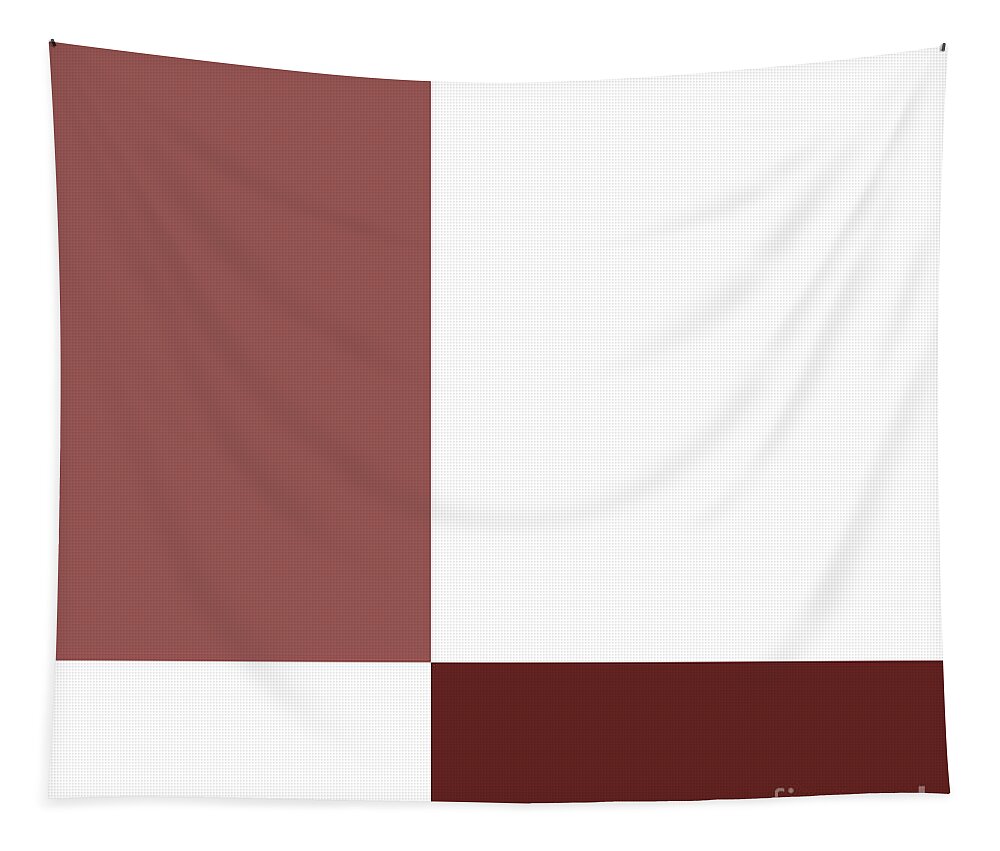 Andee Design Abstract Tapestry featuring the digital art Marsala Minimalist Square 3 by Andee Design