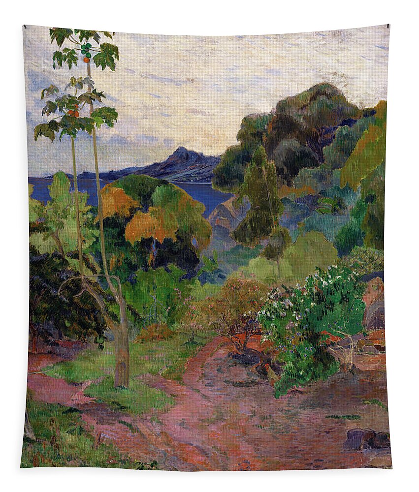 Synthetist Tapestry featuring the photograph Martinique Landscape, 1887 Oil On Canvas by Paul Gauguin