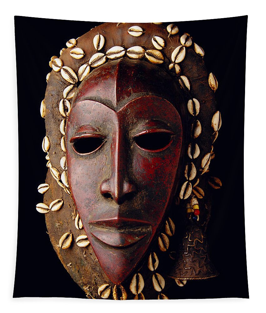 Art Tapestry featuring the photograph Mask From Ivory Coast by Vanessa Vick